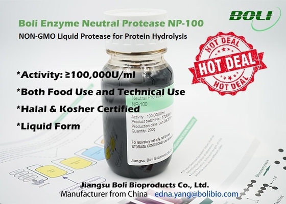 Enzim phân giải protein trung tính NP-100 NON-GMO Chất lỏng để thủy phân